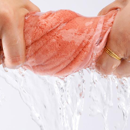 Hand Towel Coral Fleece Solid Color Design Bow Decoration Quick Dry Absorbent