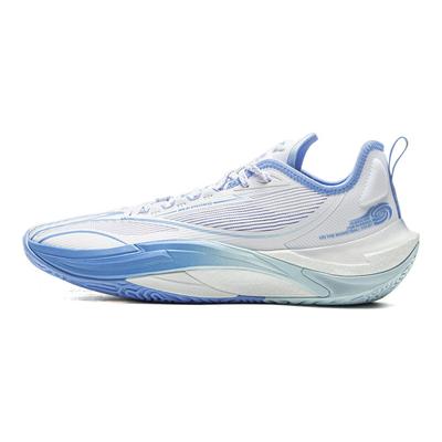 Li Ning Hurricane Lightning Технология Полной Подошвы Беговые Защитные Кроссовки Мужские Баскетбольные Кроссовки Стандартные-Белые ABAU083-8