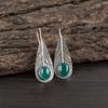 Green Onyx Cab 925 Solid Sterling Silver Earrings, Handmade Gemstone Earrings Jewelry, Gifts For Wife Brand New Earrings