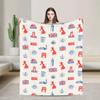Union Jack UK Flag Flannel Throw Blanket  British London Symbol Soft Printed Bedspread for Bed Sofa Multifunctional
