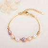 Hengsheng 6-7mm Rice Shape Freshwater Pearl Bracelet 16cm+4cm White Pink Purple Adjustable Bracelet for Women Girls 2025 Newest