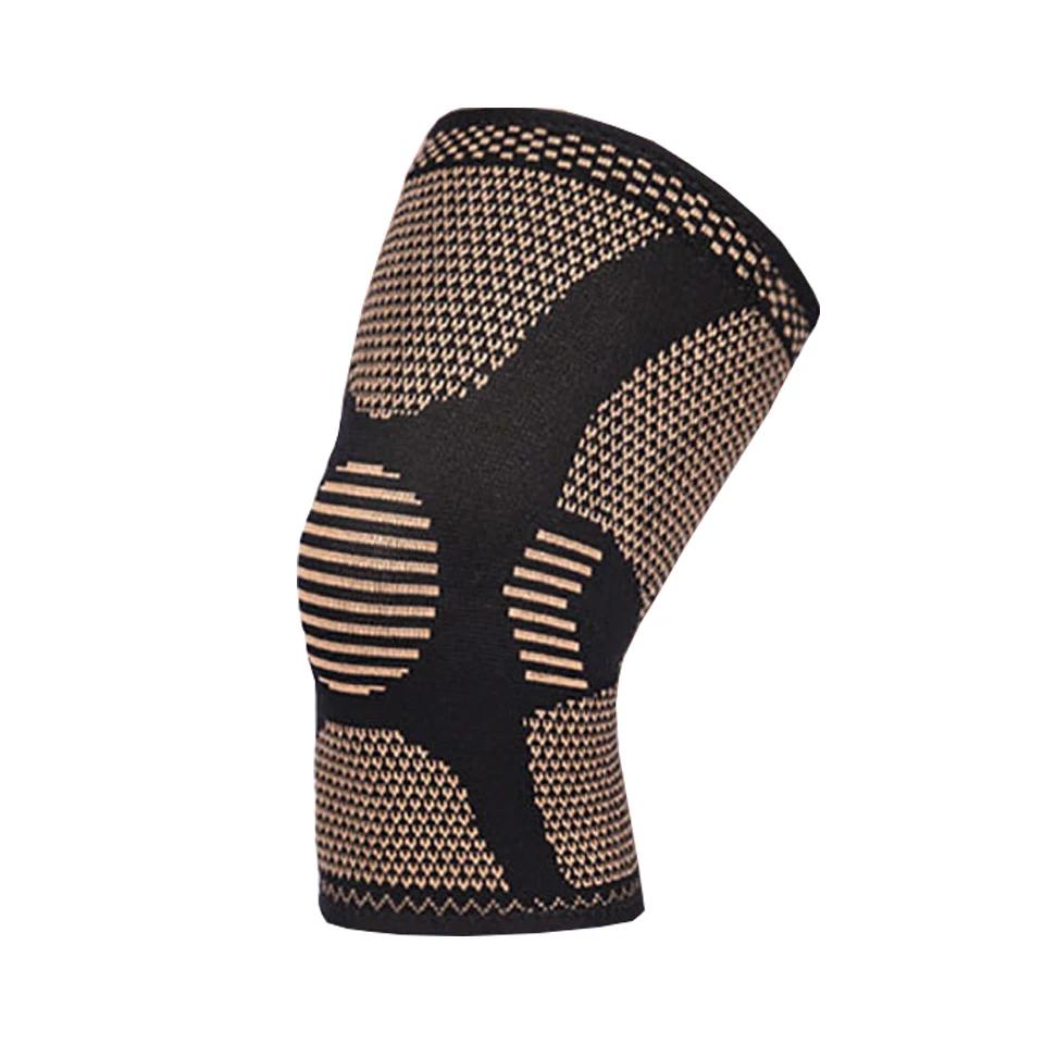 Медный нейлоновый наколенник для боли при артрите и поддержки, компрессионный рукав для колена для спорта, тренировок, облегчения артрита, бандаж, наколенник