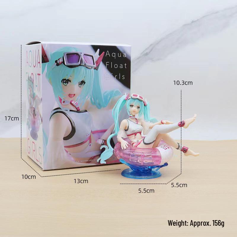 High-Quality Sakura Hatsune Miku PVC Doll with Decorative Chassis Ornaments