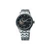 Seiko Мужские часы Presage с механическим механизмом и стальным ремешком, черный циферблат SSA377J1