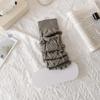 Knitted Knee Socks Vertical Stripe Knee Sleeves Cute Leg Cover  Winter Season