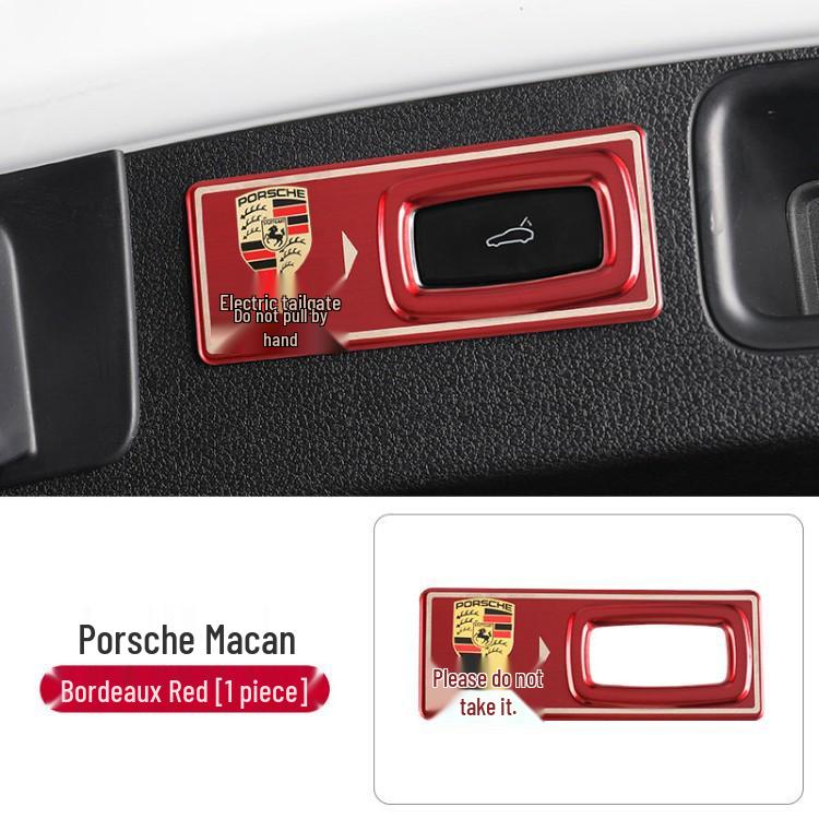 Наклейка-предупреждение об электрической крышке багажника Porsche