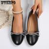 Women's Summer Single Shoes Women's Spring and Autumn Flat Large Women's Shoes Leather Shoes