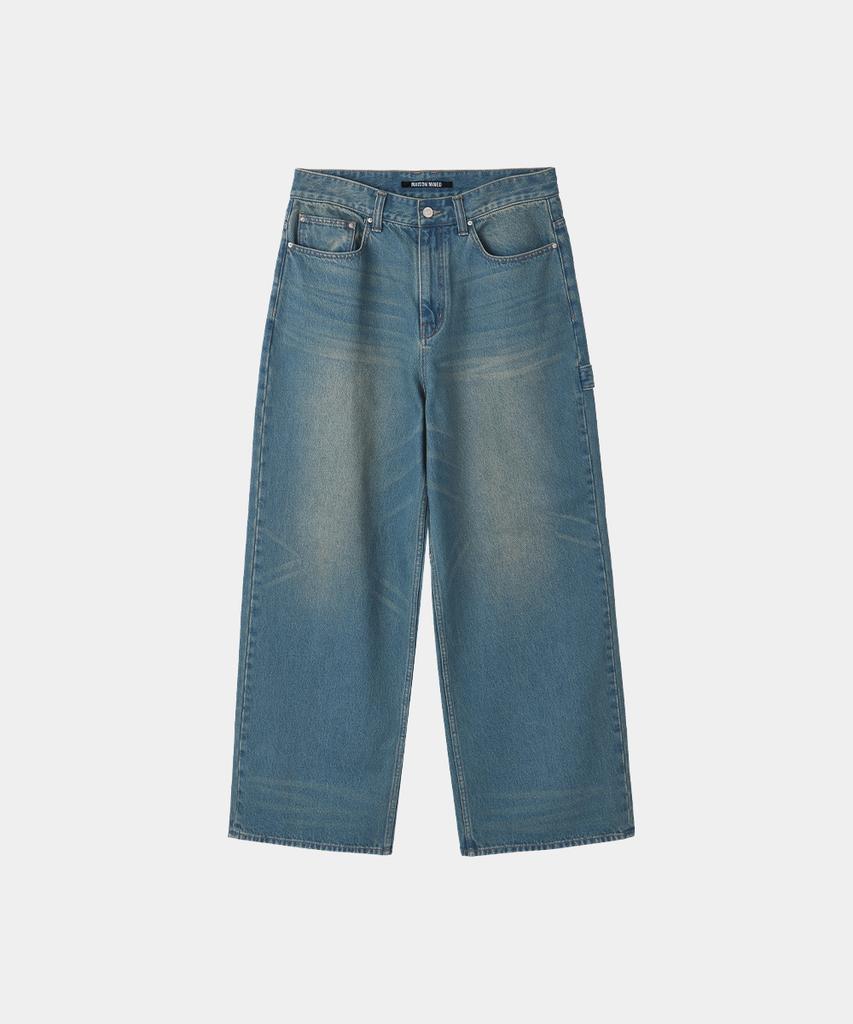 Джинсы MAISON MINED с задним карманом Средне-синие