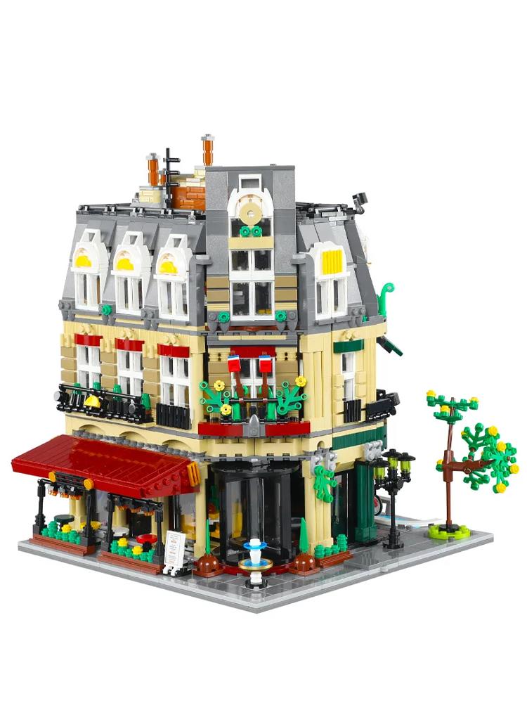 Cada Parisian Restaurant House Architecture Building Blocks Friends French Dining Room Bricks Toys for Kid Gifts