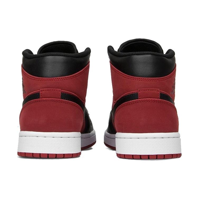 Air Jordan 1 Mid 'Reverse Banned Gym Red Black' Men's 554724-610