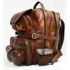 Leather Bag Goat Rucksack Backpack Genuine Laptop Vintage Travel Brown Men's