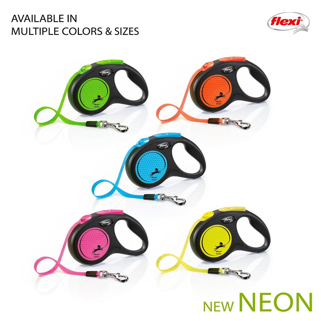 Flexi Рулетка выдвижная Новая Неоновая ленточного типа Размер S 5 м Оранжевая Японская [Официальный продукт]