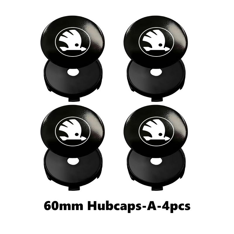 AAAAG1 Car Styling Wheel Center Hub Cap Badge Emblem Sticker Accessories For Skoda Fabia Kamiq Superb Scala Enyaq-iV MK3 VisionS Yeti