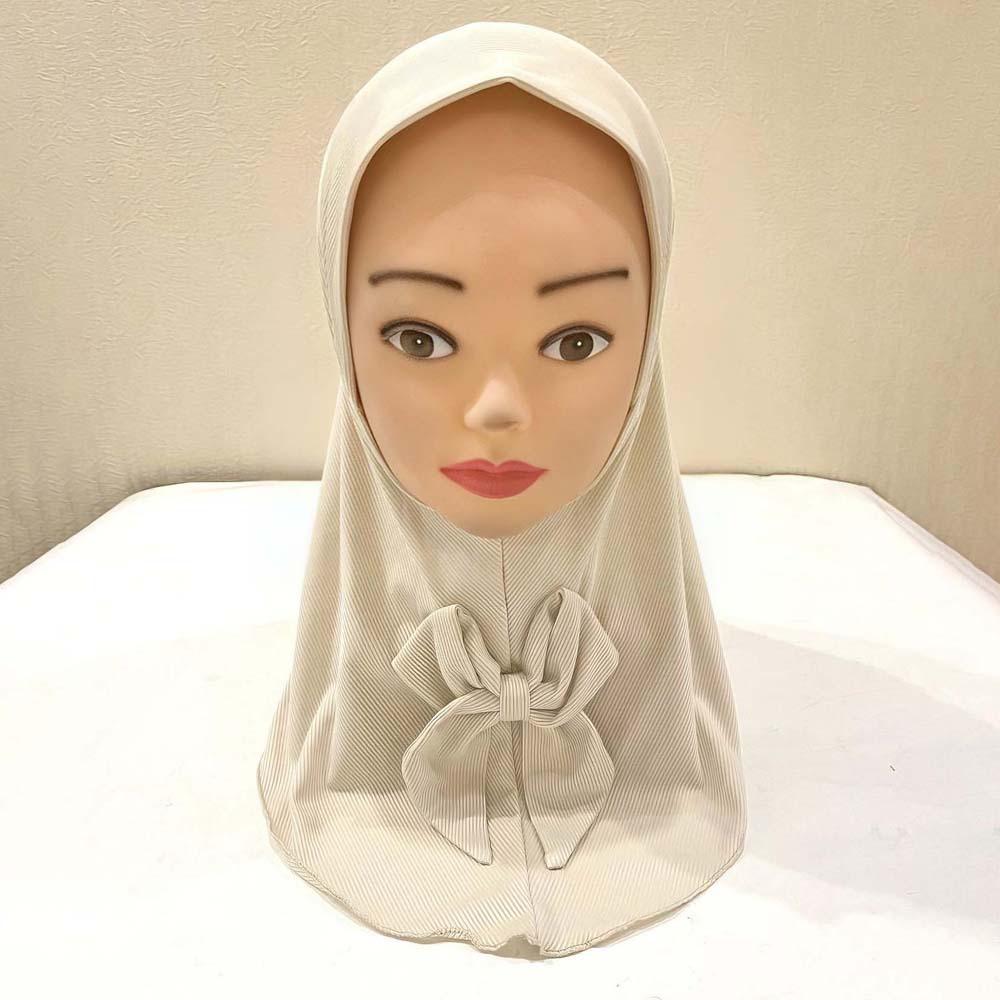 Pre-Stitched Design Kids Instant Hijab Breathable Ethnic Style Turban Traveling Abroad Essentials