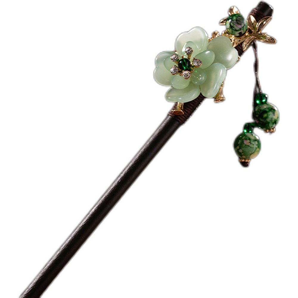 Disk Hair For Ladies Hair Accessories Flower Hair Sticks Wooden Hair Fork Chinese Style Hairpin