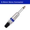 Mono/ Stereo 6.35mm Connector Audio Plug Amplifier Microphone Female Jack Connector