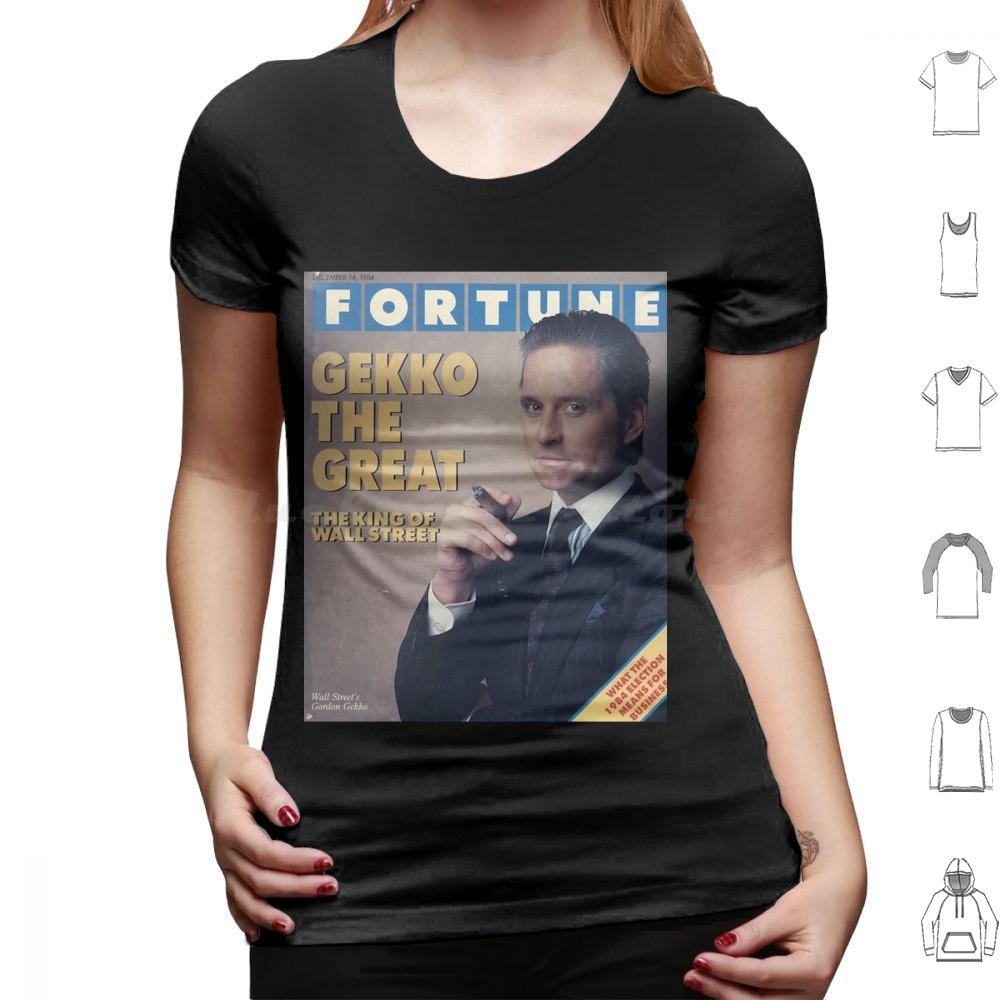 Гордон Гекко Постер Журнала Fortune Футболка Большого Размера 100% Хлопок Журнал Деньги Богатство Жадность Жадность - это Хорошо Гордон Гекко Гекко