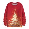 Женский повседневный шерстяной рождественский свитшот с длинным рукавом, осенний отпускной пуловер с длинным рукавом