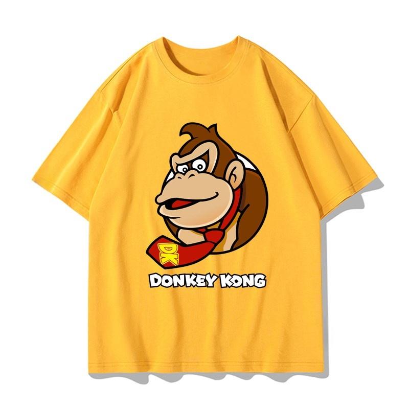 Super Mario Donkey Kong T-shirt Men Women Summer Cotton Y2K Clothing Fashion Breathable Anime Fans Short Sleeve Tops Streetwear