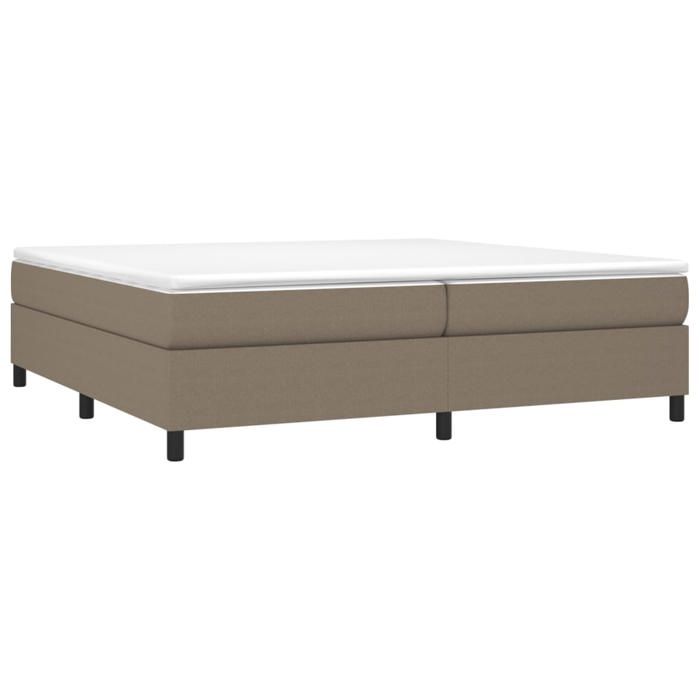 Maison Exclusive - Sommier à lattes de lit avec matelas Taupe 200x200 cm Tissu
