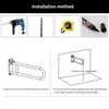 Toilet Grab Free Flipping Foldable Anti-static Non-slip Aluminium Alloy Anti Corrosion Folding Handrail Home
