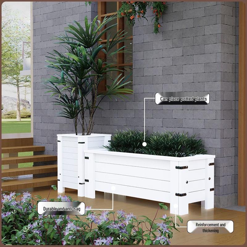 Hualongdun Carbonized Wood Outdoor Planter Box