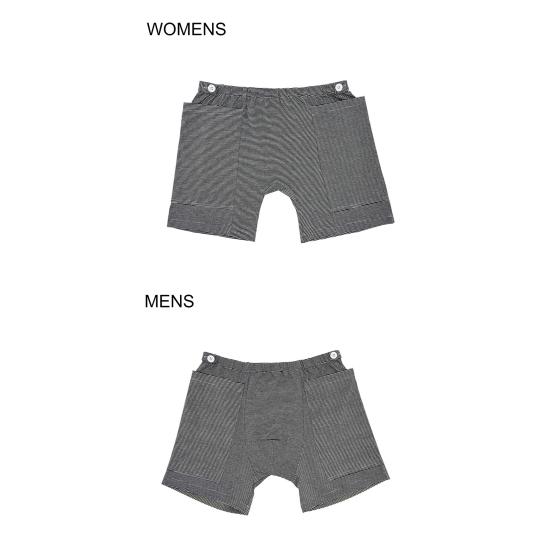 Health Care Shorts Striped Stretchy Men Women Pockets Underwear with Place of Urine
