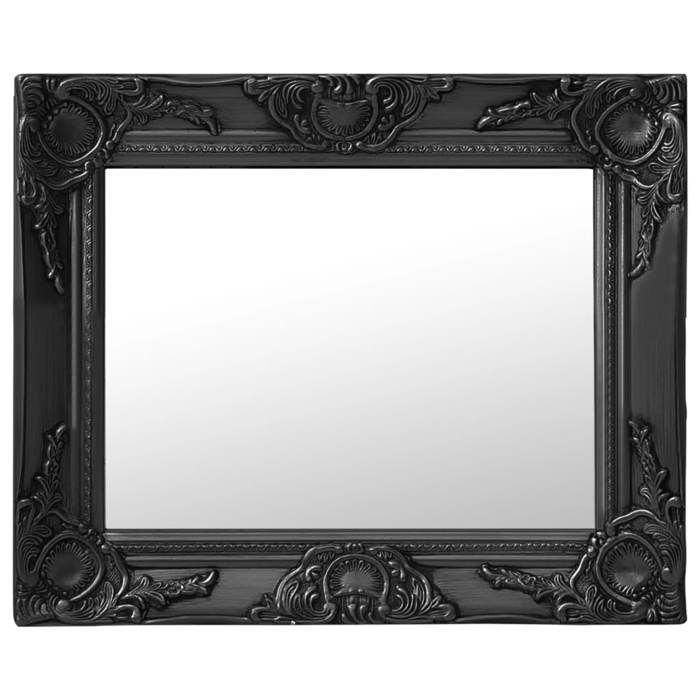 VidaXL Wall Mirror Baroque Style 50x40 Cm Black 320311