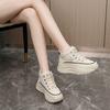 HY908 New Casual Board Shoes Autumn Fashion Breathable Shoes Heightened Platform Student Middle Help Korean Version Trend