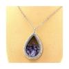 Stones and Minerals. Raw Tanzanite Necklace. Drop Model.
