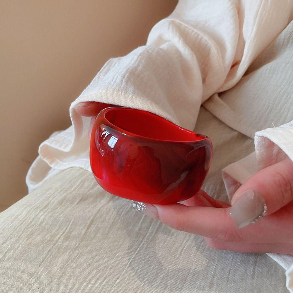 Ретро желейный широкий браслет винтажный геометрический нерегулярный браслет блестящий акриловый браслет для девочек