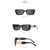 Женские солнцезащитные очки Trend Cat Eye Narrow Frame Chain Legs Sunglasses Women Vintage Small Square Men Sunglasses Outdoor UV400