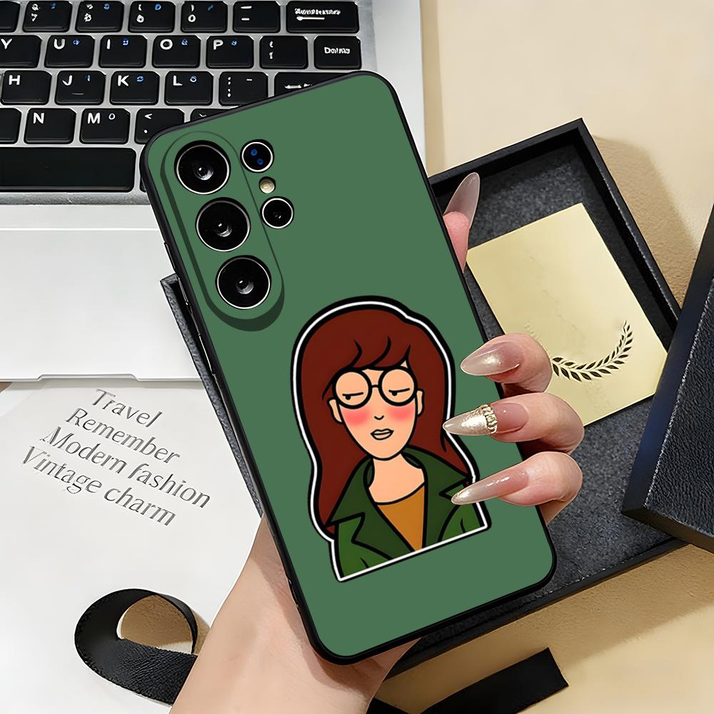 D-Daria Phone Case For Samsung S26 S25 S24 FE S23 S22 S21 Plus S20 Ultra Note20Ultra Black Soft Shell
