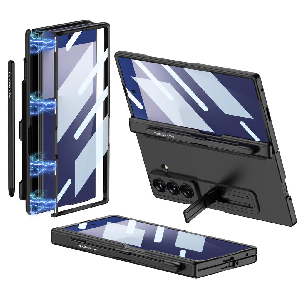 Чехол для мобильного телефона Samsung Fold7 Магнитный складной Полная защита Слот для ручки Подставка Zfold7 Чехол Пленка Защитный рукав