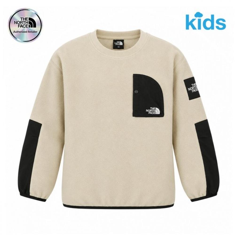 The North Face Kids Denali Fleece Crewneck Beige Nm5ms53u Bei