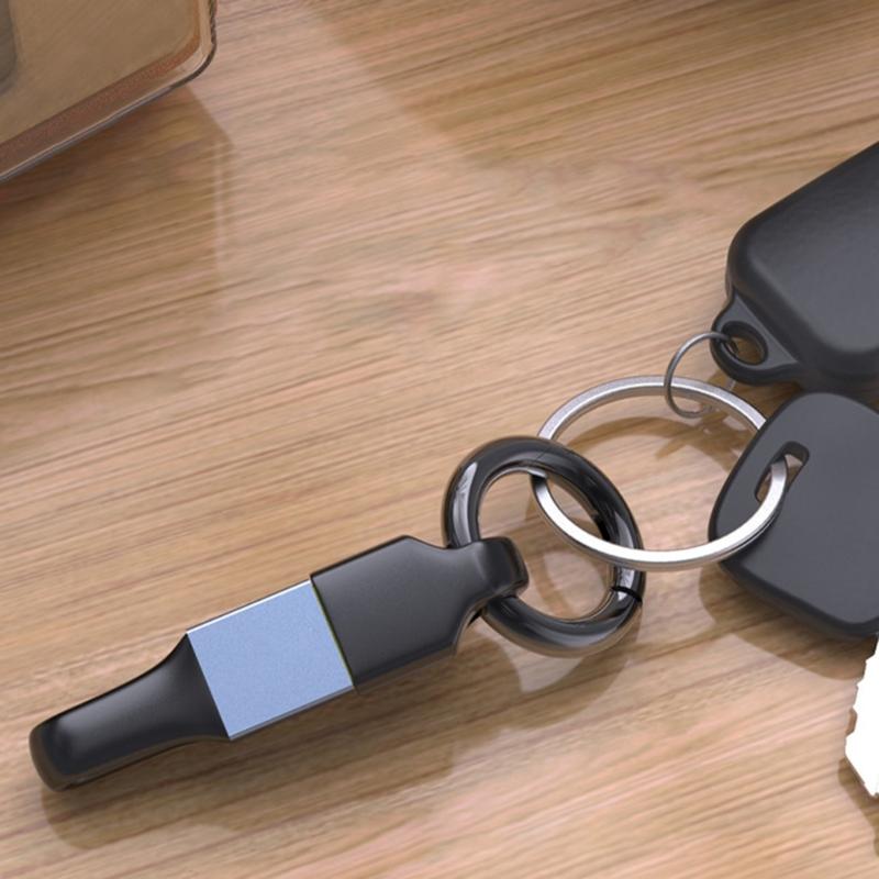Short USB Type C Charging Cable with Keyring 3A Rapid Transfer Power Cord for Portable Devices