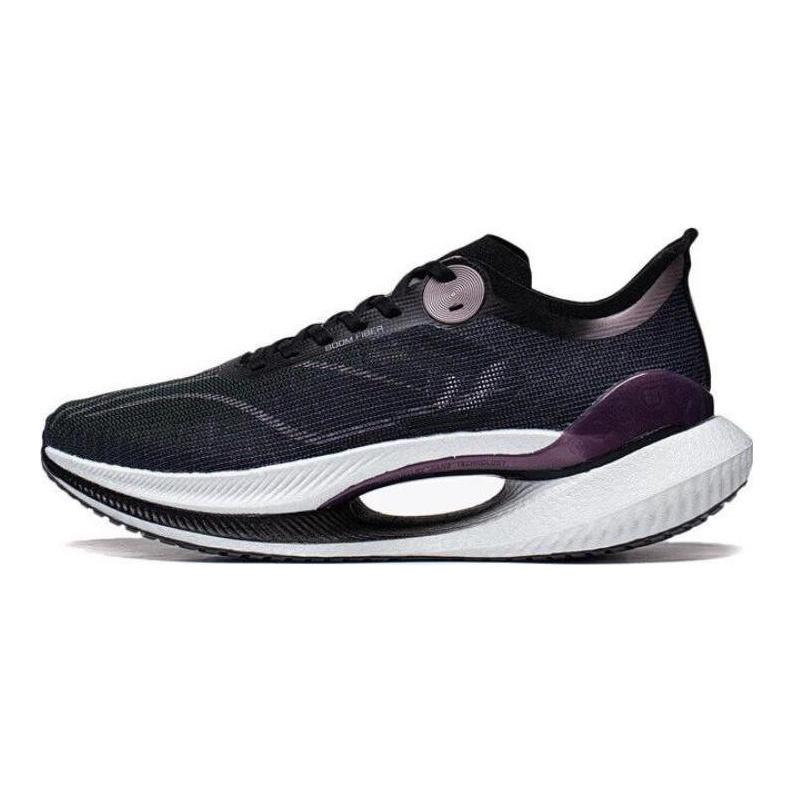 Li Ning Shadow 2 Essential Амортизация Дышащие Легкие Упругие Низкие Кроссовки для Бега Мужские Черные ARRT005-5