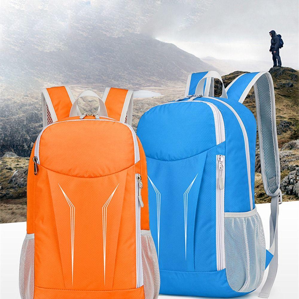 Zipper Mountaineering Backpack Foldable Traveling Daypack Portable Cycling Backpack Women