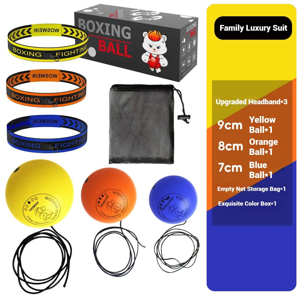 Наголовной детский боевой декомпрессионный тренировочный скоростной мяч из гладкого полиуретана, реакционный волшебный мяч для детей