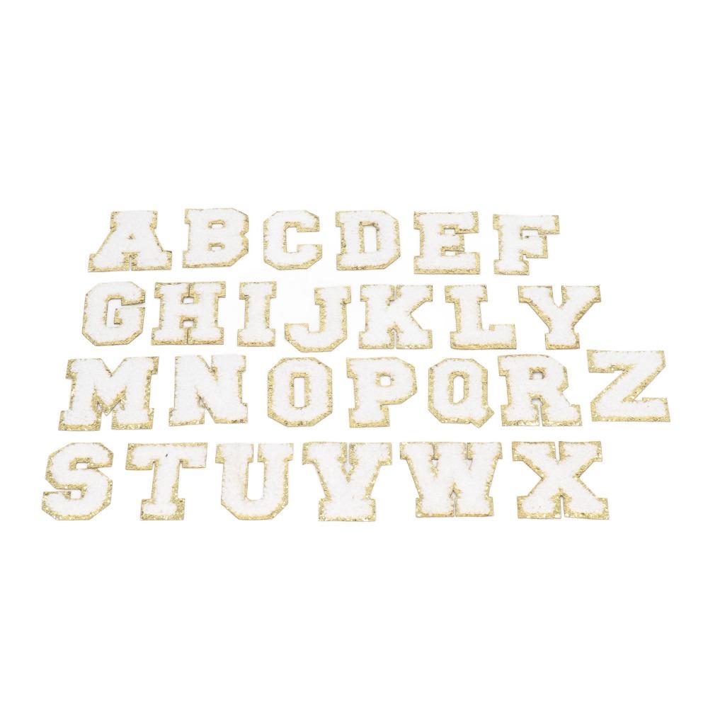 26pcs Iron On Embroidered Patches Embroidered Design Alphabet Patches  Bags Decoration