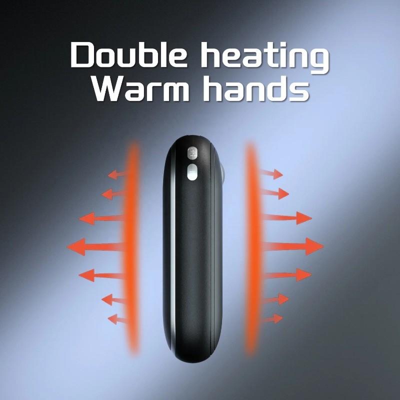 10000mAh USB Rechargeable Double Sides Heating Hand Warmer Portable Mobile Power Supply Large LED Display Heater