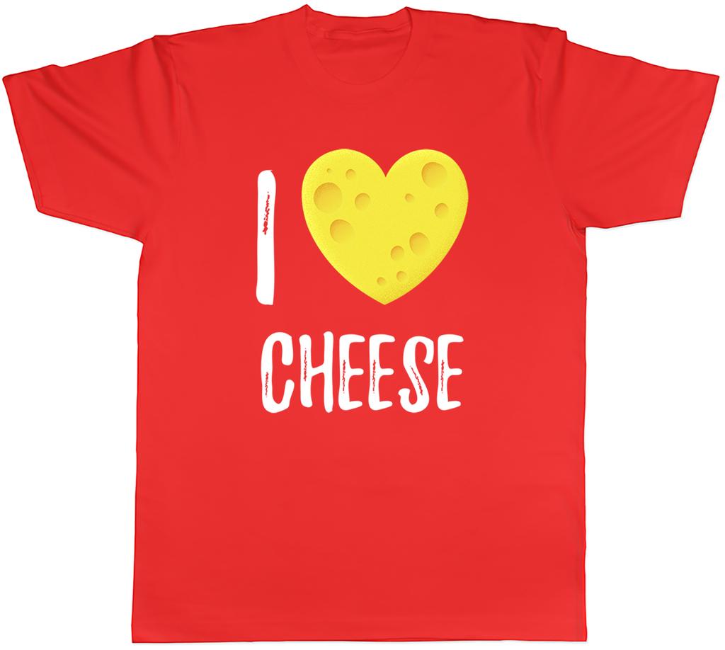 I Love Cheese Love Heart Shaped Cheese Unisexs TShirt Tee Gift Top
