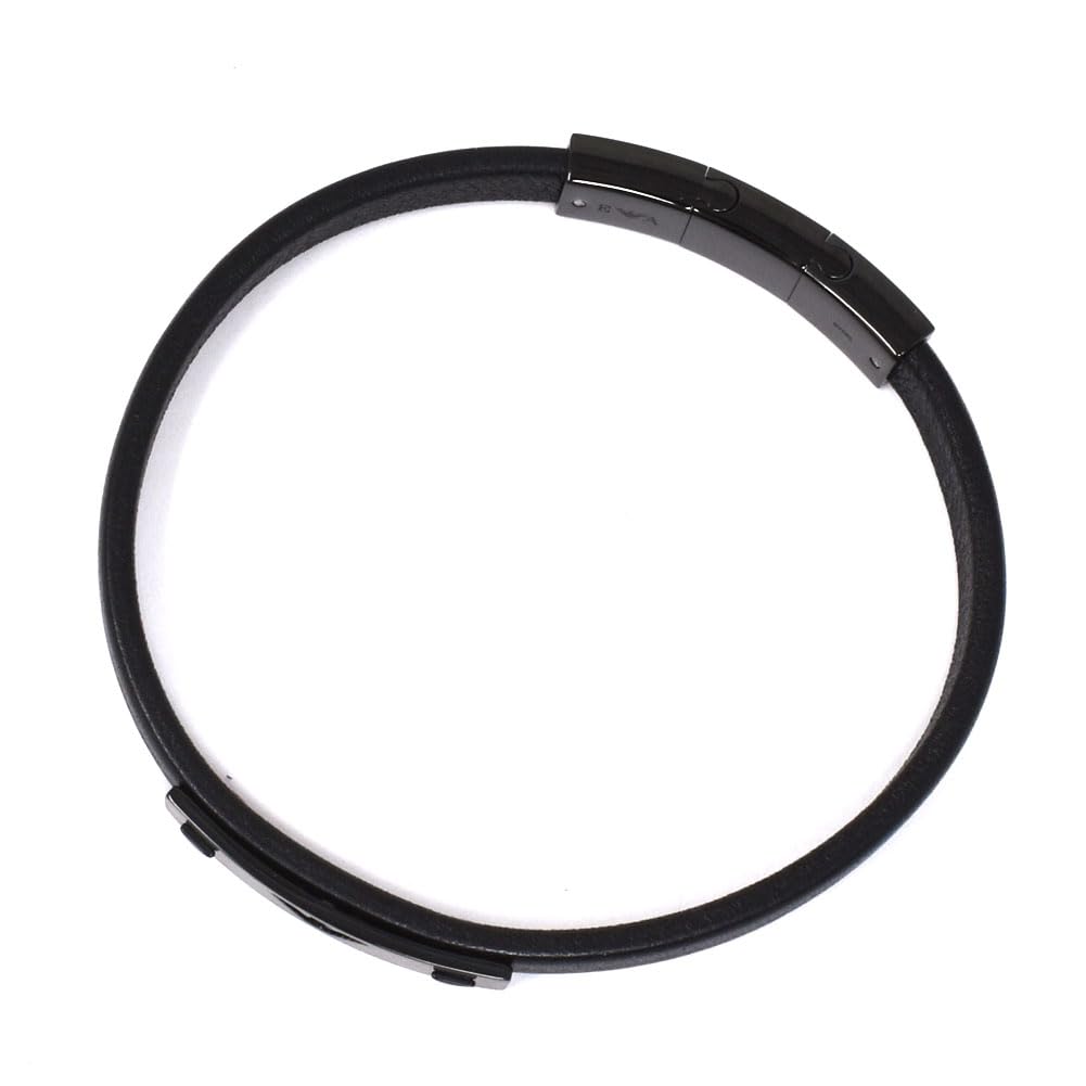 Emporio Нержавеющая сталь Без драгоценных камней Один размер EGS2412001 Armani, Мужской браслет, Черный, -