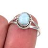 Natural Republic Larimar Gemstone Handmade 925 Sterling Silver Ring Size 7 m1P04