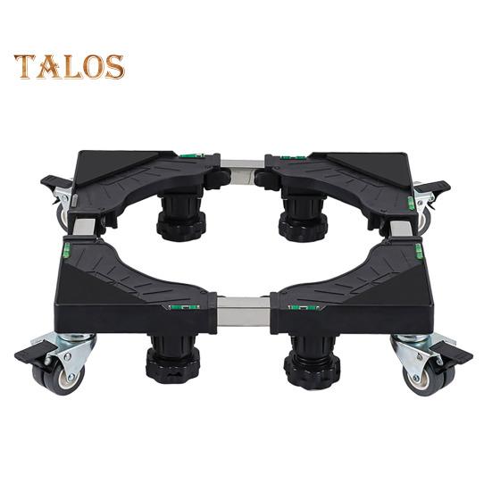 Adjustable Fridge Stand Stable Heightening Bracket Universal Washing Machine Dryer Stand Base with 360-Degree Rotating Wheels