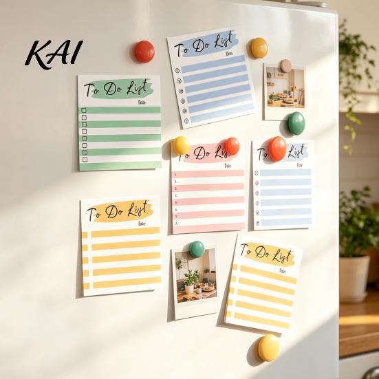 Student Study Organization Striped Planning Sticky Notepads, Task Memo Pads, Removable Creative Notepads Self-Adhesive Note Paper for Daily