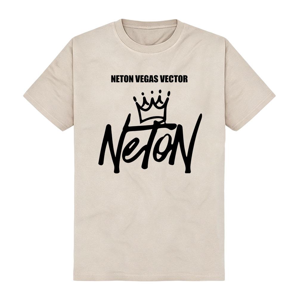 Neton Vega Graffiti Tag Hand-style T-Shirts Inimalist Crown Doodle Sans-serif Block Typography Tee Round Neck Soft Cotton Women Men Tops