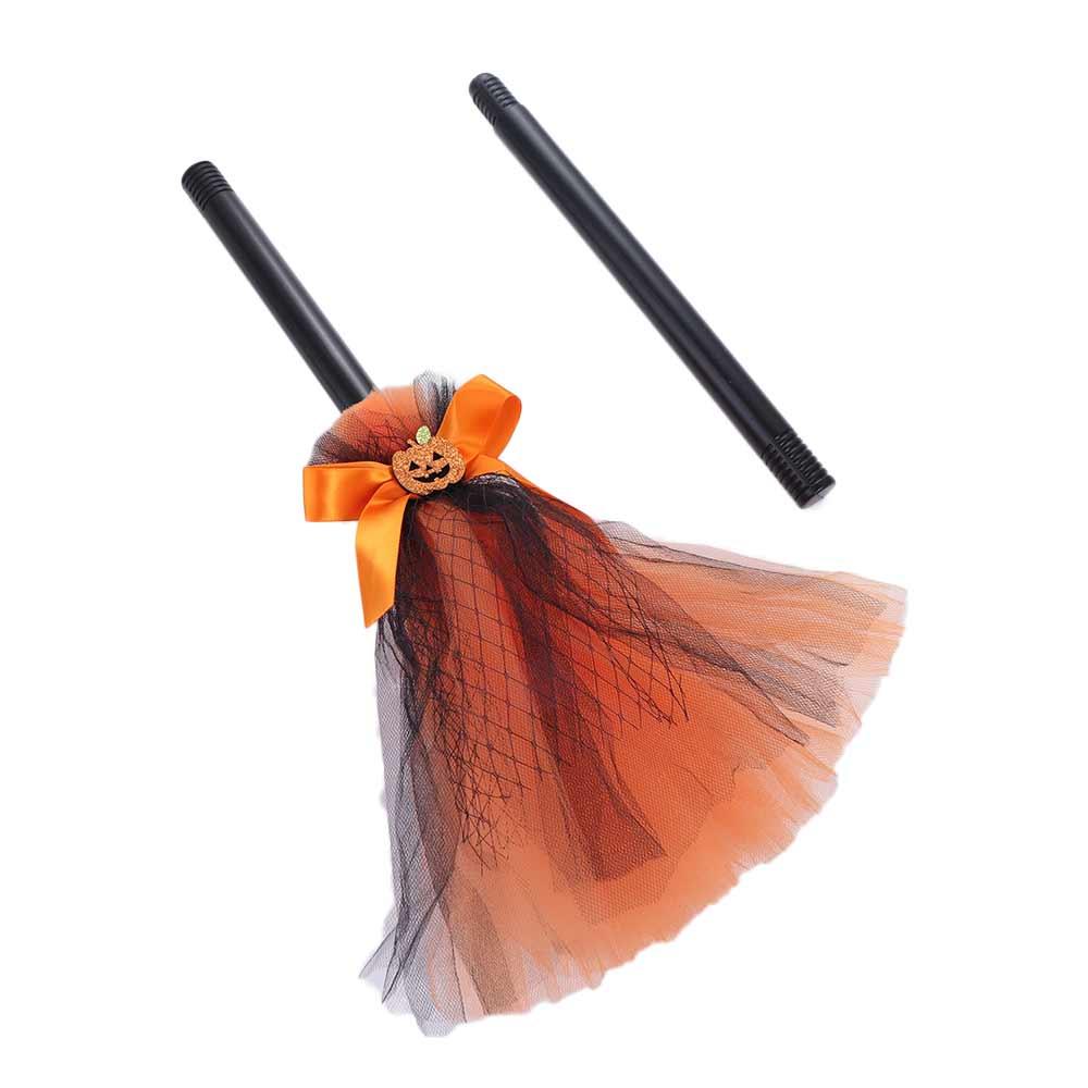 Plastic Halloween Witch Broom Dismountable Magic Witch Broom Witch Broomstick  Cosplay Party