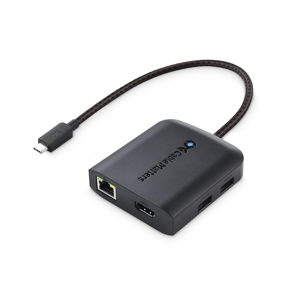 Cable Matters Зарядка PD 8K 4K 120 Гц HDMI USB C Хаб USB Type C HDMI Док 4K 2 порта USB Gigabit Ethernet Черный Thunderbolt 4 USB4 Совместимый с