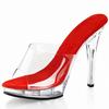 Transparent Women's Sandals New Crystal High Heels Women's Shoes 13cm Fish Mouth Slippers Plus Size Fish Mouth Shoes YKC
